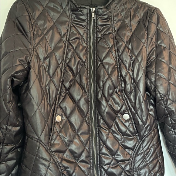 Black puffy quilted, Bomber jacket, waist high, H&M, size 8 (EU 38) - Picture 4 of 9